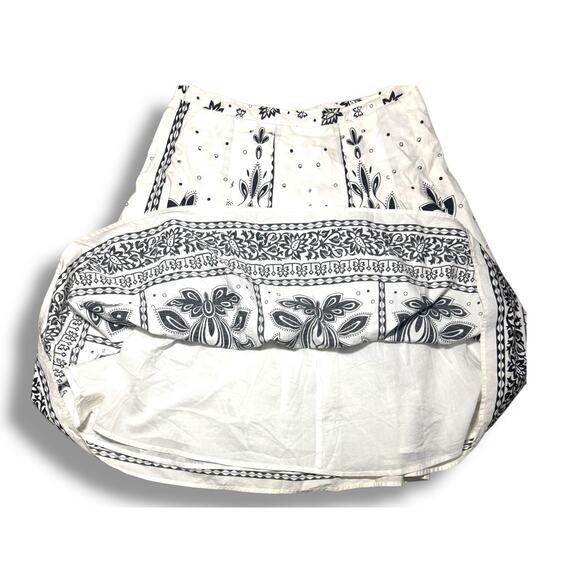 Talbots Black White Floral A-Line Midi Skirt Size 10 Classic Chic - Picture 5 of 8